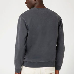 Sweat-shirt unisexe vintage délavé à col rond en coton épais doublé polaire respirant style hip-hop pour l'hiver - Product Image 2