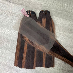 Vente en gros d'extensions de cheveux vietnamiennes 100% Super Double os droit Piano couleur tissage cheveux vierges bruts - Product Image 2