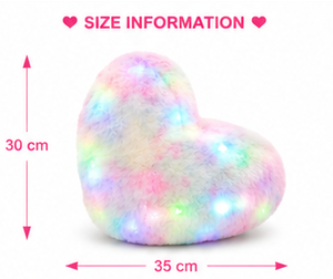 Designer Heart Pillow with <b>LED</b> Light Plush Cushion Soft Toy Glow Heart Shape Pillow Romantic Sofa <b>Bed</b> Decor Gift OEM Wholesale - Product Image 3