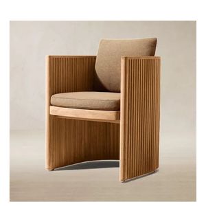Sillón de Comedor Addison de Lujo, Moderno, de Madera de Teca Sólida, Silla de Jardín Premium para Exteriores, Muebles para Hotel, Resort o Villa - Product Image 5