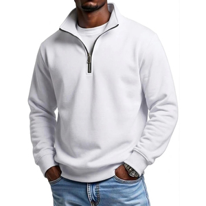 Hot Selling Men's Winter <b>Sweatshirt</b> <b>Zipper</b> <b>Sweatshirts</b> Spring Quarter Zip Pullover Half <b>Zipper</b> - Product Image 3
