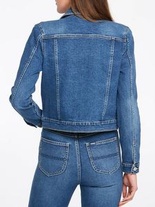 Chaqueta vaquera azul vintage de secado rápido estilo BF coreano de talla grande para mujer, nueva tendencia de comercio exterior para primavera y otoño - Product Image 2