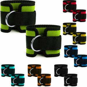 Sangles de cheville rembourrées de luxe pour machine à câbles, brassards de gym respirants et antidérapants pour les entraînements intensifs du bas du corps - Product Image 2