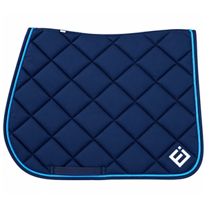 Almohadilla de Silla de Montar de Alta Calidad, Diseño Acolchado Azul Marino con Ribete Azul Claro, Equipo de Equitación, Almohadilla de Silla de Montar para Doma Clásica - Product Image 1
