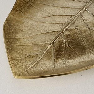 New design three tier leaf design metal serving stand with antique gold finish perfect for desserts snacks parties display - Product Image 2