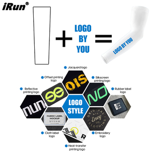 IRun Logotipo impreso personalizado Mangas de brazo de color sólido Mangas deportivas elásticas unisex para adultos para fútbol Golf <span class=keywords><strong>Voleibol</strong></span> - Product Image 3