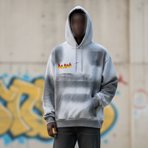 High Quality 100% Cotton Custom Embroidered logo Plain Dyed Distressed Oversized Fleece Pullover Loose Fit Drop <b>washed</b> hoodie - Product Image 1