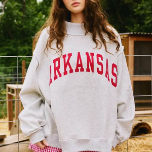 Sudadera Oversize de Cuello Redondo Personalizable con Estampado de Letras Green Bay para Mujer, 100% Algodón, Hombro Caído, Manga Larga, Otoño - Product Image 4