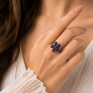 Bagues de fiançailles bohèmes fantaisie en laiton plaqué argent antique, avec perle de culture en forme de poire et sertissage griffe, vente en gros |   Unisexe en gros - Product Image 5