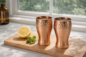 Copa de vino de cobre de calidad hotelera, copa de cobre de calidad para restaurante, copa de cobre de grado hoteletero, copa de cobre comercial - Product Image 3