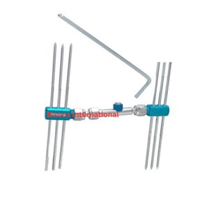 Fixateur externe orthopédique BISONS en gros, type Colles 145 mm, kit complet avec clé Allen pour la chirurgie des fractures du radius - Product Image 1