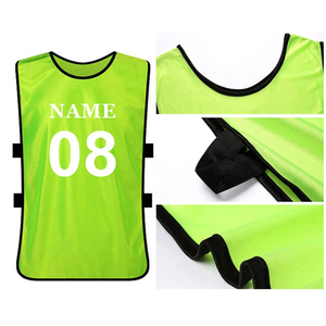 Superb New Wholesale Quick Dry 100% Polyester Soccer Training Pinnies Jerseys Vests Bibs for Adults Kids Summer Football Wear - Product Image 5