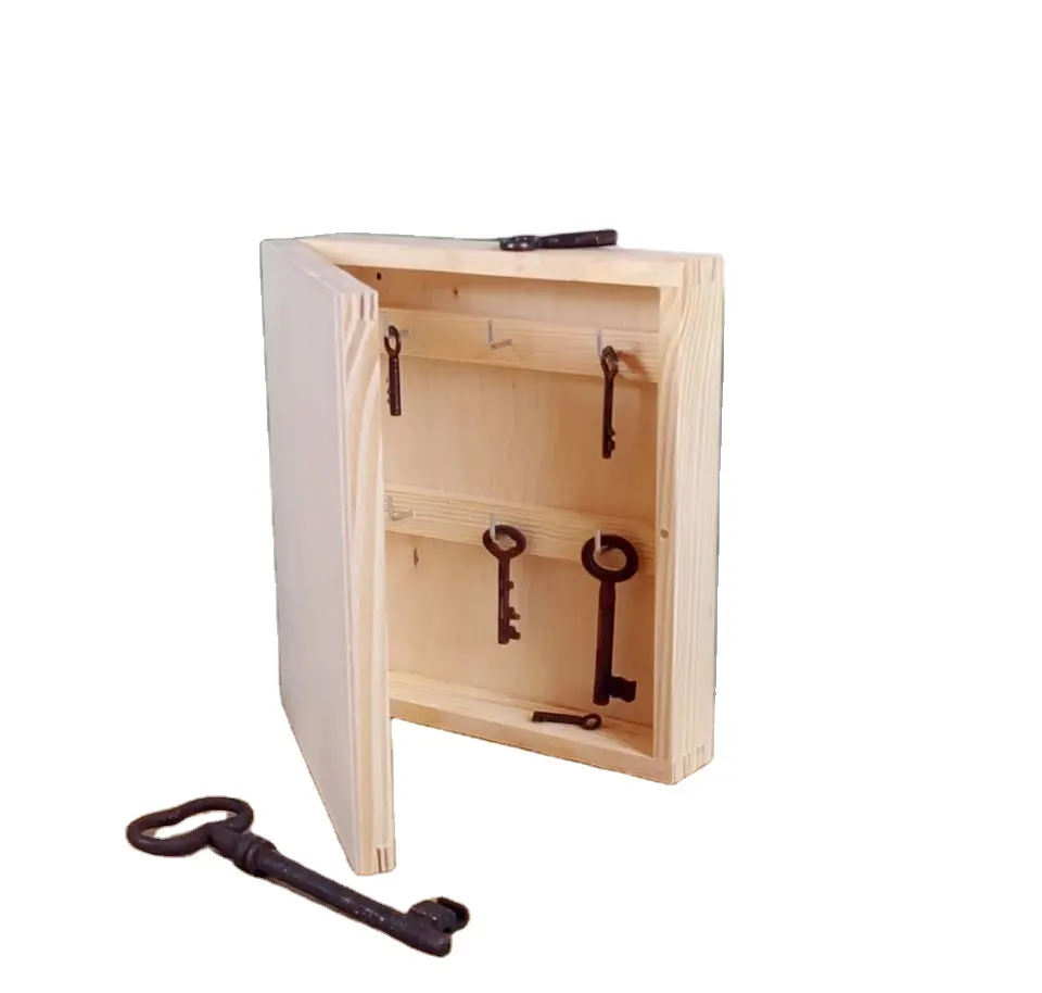 Hầu hết bán gỗ Classy Key chủ tủ cho lối vào văn phòng khách sạn Home tường trong nhà gắn Key Box Bracket Tủ móc