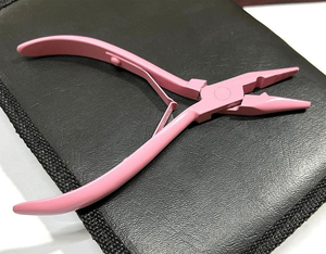 Pince à micro-anneaux pour extensions capillaires rose pâle, en acier inoxydable, forte tenue, vente en gros - Product Image 6