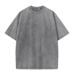 T-shirt délavé à l'acide 100% Coton Coupe Oversize Grandes Tailles T-shirts graphiques pour hommes avec logo imprimé T-shirt vintage pour hommes Vêtements en gros en stock - Product Image 6