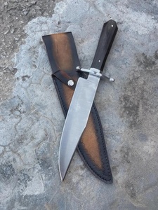 Cuchillo Bowie de Hoja Fija Hecho a Mano por A&M ENTERPRISES, Acero Inoxidable, Punta Caída, Mango de Madera, Funda de Cuero, Cuchillos de Supervivencia y Camping - Product Image 5