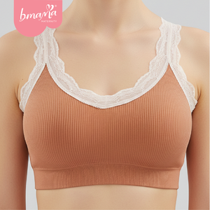 Sujetador Deportivo de Alta Calidad con Tirantes de Encaje, Push-Up, Transpirable, Tejido, Sin Varillas, Espalda en U, para Chicas Jóvenes y Adolescentes, Mujeres Delgadas y Esbeltas - Product Image 3