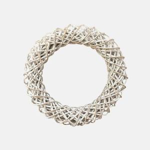 Wholesale Handcrafted Woven White <b>Christmas</b> <b>Wreath</b>, Natural Rattan Hanging Circle with Floral <b>for</b> Home Wall - Product Image 1