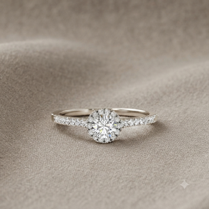 Anillo de Compromiso de Moissanita, Anillo de Plata Esterlina, Joyería de Boda, Regalo Moderno para Mejor Amiga - Product Image 1