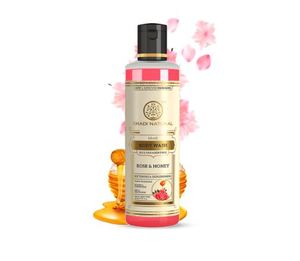 Gel de baño Khadi Natural de Rosa y Miel |   Piel limpia y radiante |   Gel de ducha con fragancia de rosa y miel - Product Image 1