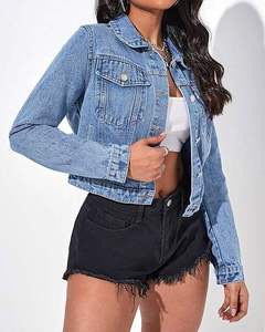 Chaquetas Vaqueras de Mujer 100% Algodón, Cómodas, Transpirables y Ecológicas, a Precio Económico, Nueva Moda, Personalizadas OEM, Lavadas - Product Image 2
