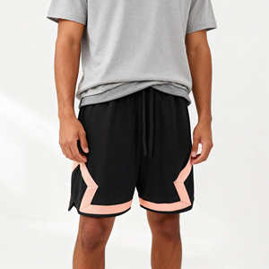 Shorts Deportivos Sólidos al por Mayor, Personalizados, de Poliéster, para Hombre, de Secado Rápido, Transpirables, con Logotipo Impreso, Estilo Urbano, para Entrenamiento - Product Image 1