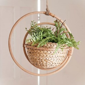 Panier à plantes à prix compétitif, pot à fleurs artisanal en rotin, paniers de jardin pour plantes. - Product Image 6