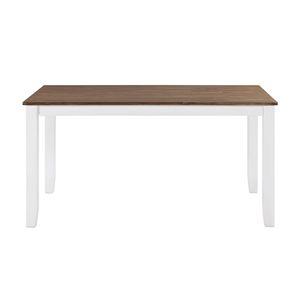 Set da Pranzo Stile Country Cherry 7 Pezzi, Tavolo Bianco e 6 Sedie con Schienale a Doppia X, Set da Pranzo Casual in Legno - Product Image 2