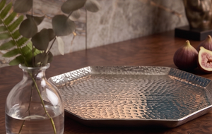 Assiettes en papier hexagonales élégantes de haute qualité, finition couleur argent, pour restaurant - Product Image 5