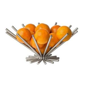 Cesta de Frutas Metálica de Diseño Abierto Moderno para Decoración del Hogar Contemporánea con Aspecto Limpio y Soporte Equilibrado - Product Image 2