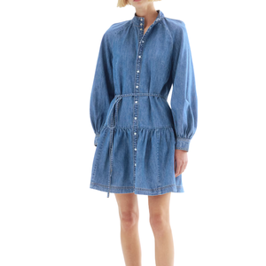 Vestidos de Mezclilla Casuales y Sencillos para Mujer, Verano/Invierno, 100% Algodón, Largo a Media Pantorrilla, Tela Cómoda, Venta al Por Mayor, Personalizables, Muestra Gratis - Product Image 2