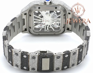 High-End Stainless Steel Silver <b>Watch</b> with Mossinate Diamonds Exquisite Timepiece <b>for</b> Formal and Casual Wear Available <b>for</b> Sale - Product Image 3