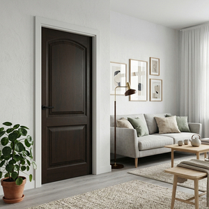 Porte intérieure en bois massif Golden Aero Ga-18s, finition teck, design moderne pour chambre, appartement, villa - Product Image 5