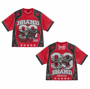 Camiseta Deportiva Retro Personalizada de Secado Rápido con Cuello en V, Estampada, Estilo Oversize, para Hombre, Camiseta de Baloncesto, Fútbol, Malla Transpirable - Product Image 6