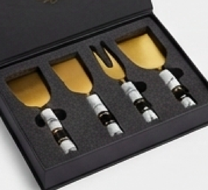 Marble Handle <b>Cheese</b> <b>Knife</b> <b>Set</b> Gold Tone Stainless Steel Reusable <b>Cheese</b> Tools For Serving Use Events And Hotel Use - Product Image 4