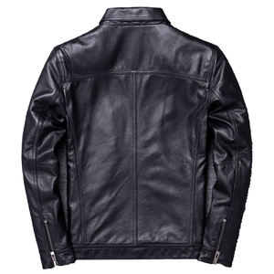 Veste d'hiver décontractée unisexe en cuir de vachette véritable OEM ODM de qualité supérieure, imperméable, respirante, séchage rapide, col montant - Product Image 6