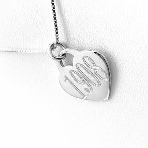 Collier Cœur 1908 Élégant en Or Ton Or, Pendentif Cœur, Chaîne, Bijou Tendance, Accessoire Cadeau Romantique pour Femme - Product Image 4
