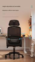 Chaise de bureau ergonomique moderne de haute qualité, réglable, pivotante, dossier haut, confortable, pour le bureau à domicile, style exécutif
