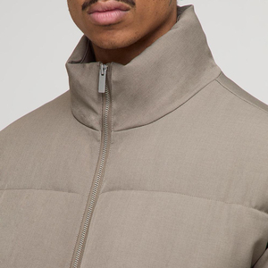 Veste matelassée unisexe personnalisée de haute qualité, style décontracté, col montant brillant, à capuche, vente en gros, toutes tailles - Product Image 3