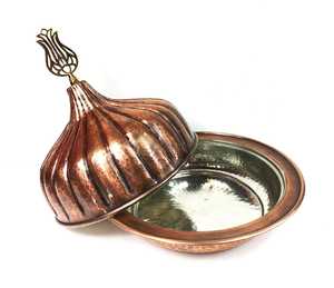 Handmade <b>Moroccan</b> Copper Tagine Traditionally Crafted Eco-Friendly Dishwasher Safe with Lid Kitchenware Cookware Set - Product Image 3