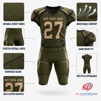 Ensemble d'uniformes de football personnalisés, maillot et pantalon d'équipe, style militaire, 100% polyester, impression numérique, fabricant OEM ODM