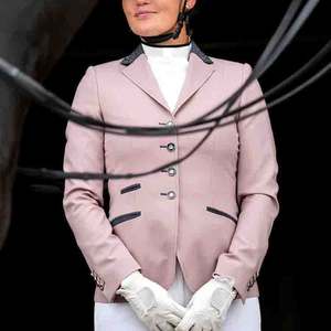 Chaqueta de competición ecuestre para mujer al por mayor, diseño nuevo 2026, cómoda, con cuello de diamantes de imitación, ligera - Product Image 5