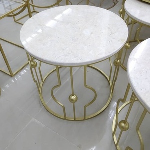 Silver metal legs style living room furniture round modern Decorative Home Decor Modern Metal Side <b>Table</b> - Product Image 6