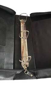 Carpeta con cremallera de 3 anillos, Organizador Profesional de negocios, Padfolio hecho a mano con asa, ADORA marca, modelo 2017 - Product Image 2