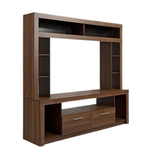 Modern Solid Teak Wood Entertainment Center TV Wall <b>Unit</b> Living Room <b>Display</b> Cabinet Storage <b>Shelf</b> Home Furniture - Product Image 1