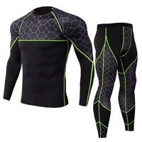 Setelan Olahraga Pria Regular Fit Pinggang Elastis Tinggi Bahan Bernapas Kompresi Solid Spandex/Nylon Kasual Outdoor Peregangan Empat Arah
