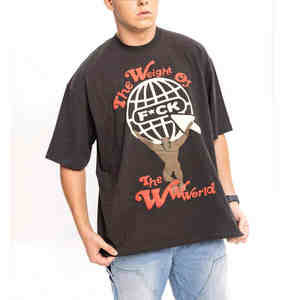 Camiseta con Estampado Puff, Nueva, de Alta Calidad, al por Mayor, Ropa para Hombre, Hombros Caídos, Camiseta con Estampado 3D para Venta en Línea - Product Image 5