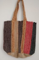 Sac fourre-tout en jute solide pour femme, sac à bandoulière bohème, écologique, ouvert, pour la plage et l'usage quotidien en été