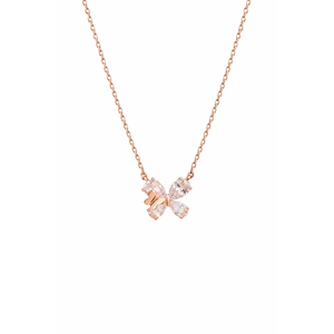 Collier pendentif papillon en argent sterling 925 plaqué or rose avec zircone cubique pour femme Revalia, léger et élégant, cadeau idéal - Product Image 1