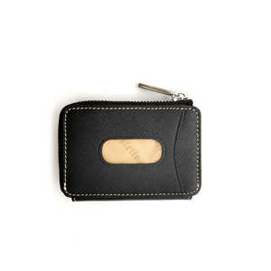 Estuche de lujo Castello de piel Saffiano con cremallera para tarjetas y documentos, poliéster, negro, marrón oscuro, gris - Product Image 2